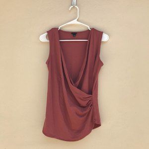 Ann Taylor Blush Wrap Front Top Size M